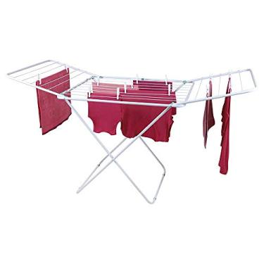 Imagem de Varal De Chao Maxi Grande Branco 25kg Roupas 174 CM Com Abas Original Mor