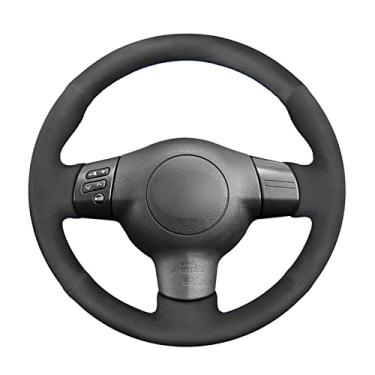 Imagem de Capa de volante de carro confortável antiderrapante costurada à mão preta, apto para Toyota Corolla RAV4 Caldina Wish Scion tC xA xB 2003 2004 2005 2006 a 2008 2009