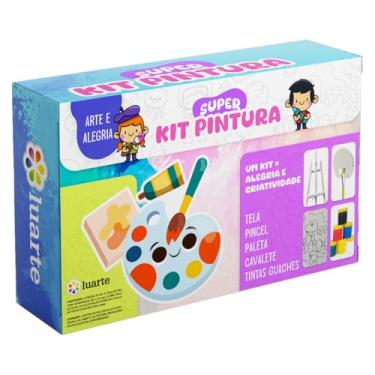 Imagem de Super Kit Pintura Infantil Luarte - Mini Cavalete Tinta Tela (ASTRONAUTA)