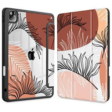 Imagem de Tuiklol Capa para iPad Pro 11 polegadas M2 2022 Geração 4 - Suporte de lápis integrado à prova de choque Capa traseira transparente transparente adequada para iPad 11 polegadas 2021 2020 2018 Geração 3/2/1 para crianças, folha