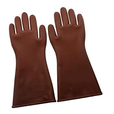 Imagem de Luvas de borracha isolantes elétricas 12 KV para eletricistas