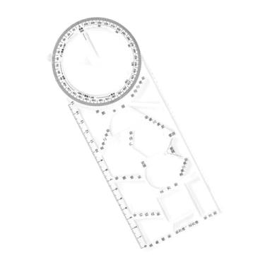 Imagem de Baoblaze Régua geométrica pp rascunhos réguas escala clara matemática desenho régua para ensino de matemática escola material de escritório professores, Escola primária