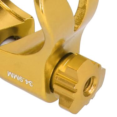 Imagem de Clipe de tubo de bicicleta, braçadeira de poste de bicicleta, liga de alumínio para amantes de bicicletas, acessório de clipe de tubo de mountain bike de bicicleta de estrada(ouro)