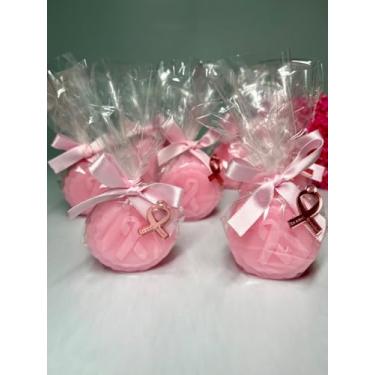 Imagem de 6 Un Lembrancinha Outubro Rosa Sabonete Hidratante e Pingente