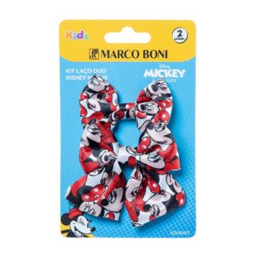 Imagem de Kit 2 Presilha Kids Laços De Cabelo Disney Minnie Marco Boni, Vermelho