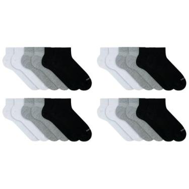 Imagem de Kit Com 12 Pares De Meias Mash Sapatilha Unissex Algodão, Misto, G - 3