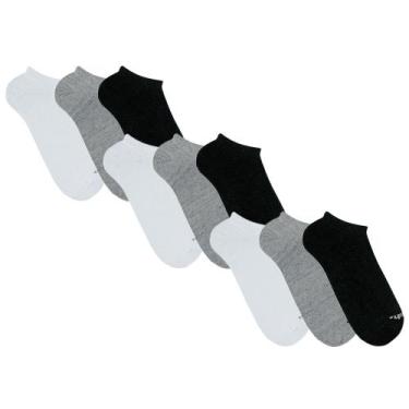 Imagem de 9 Pares De Meias Unissex Adulto Modelo Sapatilha Invisível Esportiva A