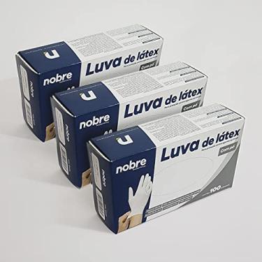 Imagem de Luva latex com po M - protecao contra agentes quim. c/100un. Nobre (exceto saude)