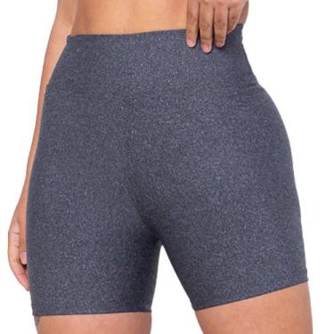 Imagem de Shorts Academia Feminino Suplex Básico Preto Donna Martins, Cinza, P