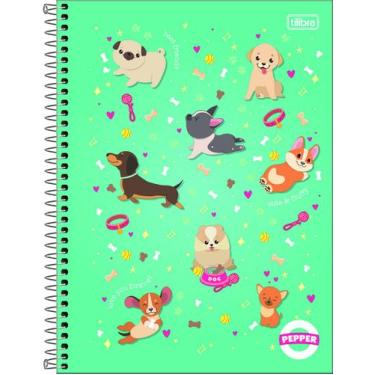 Imagem de Caderno 20 Materias Pepper Fem 320 Fls Tilibra Kit Com 2