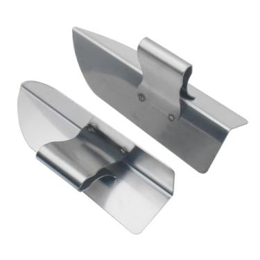 Imagem de FDXGYH Kit de ferramentas de canto para drywall espátula de canto externa e interna de aço inoxidável para placa de gesso com ângulo de 90 graus, espátula de pedra prateada