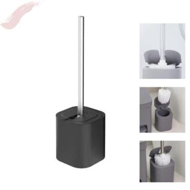 Imagem de Escova Sanitária em Aço Inox com Suporte Escova Para Vaso Sanitário Du