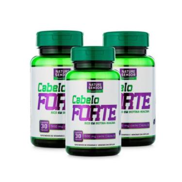 Imagem de Cabelo Forte 3 Pote - Cabelos Fortes E Sem Queda - Shopping Line Natur