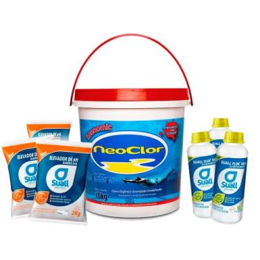 Imagem de Cloro p/ Piscina 10kg +3 barrilha 2kg +3 clarificante 1lt - NACIONAL