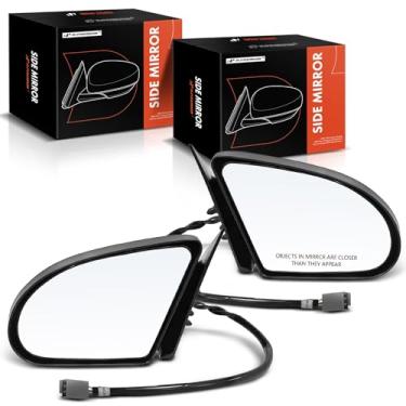 Imagem de A-Premium Par (2) espelhos retrovisores elétricos do lado do motorista e do passageiro - compatível com Ford F-150 F150 1998 1999 2000 2001 - Não aquecido, dobrável manual, retrovisor externo preto