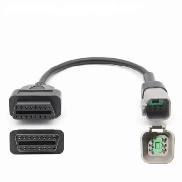 Imagem de Cabo adaptador OBD1 de 6 pinos para BRP Moto ATV UTV Bike Clut para OBD2 16 pinos OBDII conector de diagnóstico de motocicleta, funciona com leitor de código de scanner ELM327