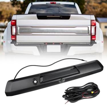 Imagem de Donpida Alça de porta traseira com câmera de backup retrovisora sem botão de liberação compatível com Ford F250 F350 F450 Super Duty 2017-2022 substitui HC3Z-9943400-NA HC3Z-9943400-NB