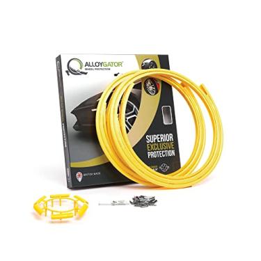 Imagem de AlloyGator Protetores de roda de liga leve | Protetores de aro | Proteção de roda | Proteção de roda de liga | Serve para rodas de 30 a 61 cm de diâmetro | 14 cores | Pacote com 4 (amarelo, rodas de até 61 cm)