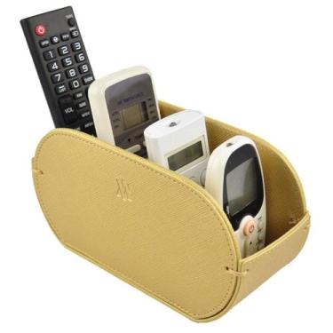 Imagem de Porta Controle Remoto Organizador Mesa Office Designer 1709, Ouro ligh