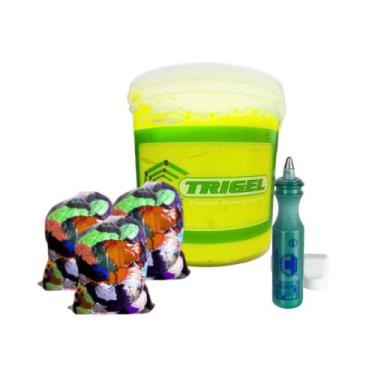 Imagem de Pano Retalho 2Kg, Marcador Industrial & Polymix Desengraxante Verde - 