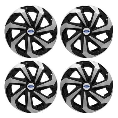 Imagem de Jogo Calota Esportiva Aro 14 Spider Black/Silver Ford Fiesta Ka - Elit