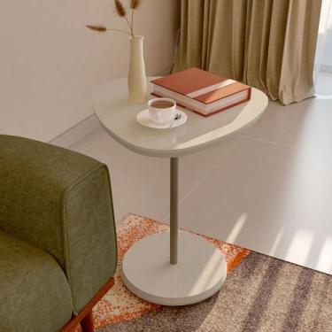 Imagem de Mesa Canto Bia 60 Cm 100% Mdf Off White - Artely - Artely Móveis, Bege