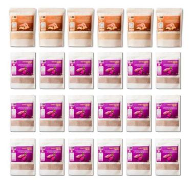 Imagem de Kit 24 Un Farinha Batata Doce Polpa Laranja e Roxa Pó 10.8kg - DAB Sup