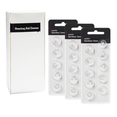 Imagem de Cúpulas de aparelho auditivo para substituição de Oticon, cúpulas de baixo abertas Oticon Minifit (pacotes de 10 mm/3), cúpulas universais para aparelhos auditivos Oticon.
