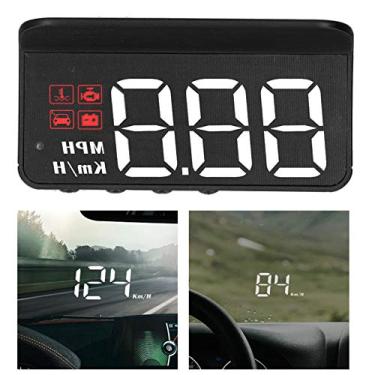 Imagem de Qiilu Obdii Hud Head Up Display, Velocímetro Head Up Display do Carro, Obd2 Hud Head Up Display Projetor de Pára-Brisa Medidor Multifuncional Alarme Lembrete de Condução de Fadiga
