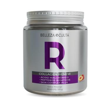 Imagem de Colágeno Ácido Hialurônico Pó Collagen Renew Belleza Oculta (225g, Pêssego)