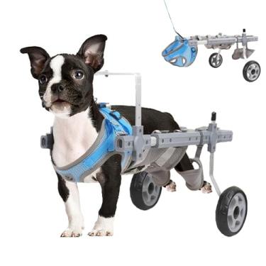 Imagem de Cadeira de rodas para cães para pernas traseiras (L), nova cadeira de rodas ajustável para cães 2024, auxilia pequenos animais de estimação com membros traseiros deficientes paralisados a recuperar