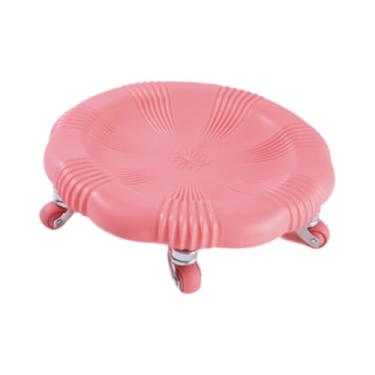 Imagem de YIJU Seis rodas rolo equipamento deslizante ab ferramenta de treino resistente equipamento de fitness em casa para ginásio em casa treinamento doméstico, Rosa