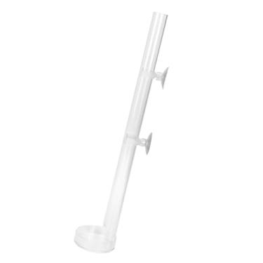 Imagem de Tubo Alimentador de Camarão de Aquário Transparente Acrílico Resistente Com Bandeja para Acessório de Tanque de Peixes (Comprimento do tubo 40cm)