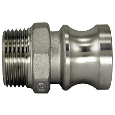 Imagem de Duda Energy CamPlug-M150 304 Adaptador de encaixe de tubo de aço inoxidável Cam-and-Groove 1-1/2" plugue de bloqueio de came x 1-1/2" NPT macho Sus304 SS304, aço inoxidável