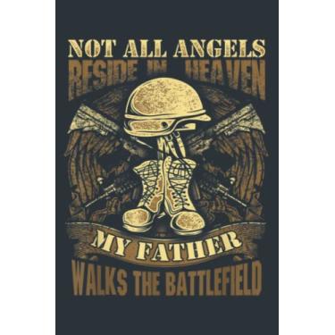 Imagem de Military My Father Veteran Walks The Battlefield Angel: - Notebook Planner, moderate size 6x9 inch, Daily Organizer, 120 Pages