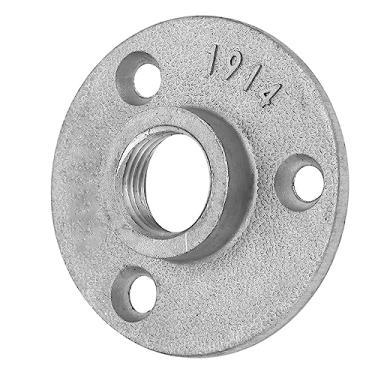Imagem de Liga de Ferro Fundido 3 Furos 65mm DN15 Flange Base de Tubo Flange de Piso para Acessórios de Encanamento (Liga de alumínio)