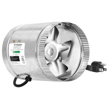 Imagem de VIVOSUN Ventilador de duto em linha de 15 cm 240 CFM, ventilador de exaustão HVAC com baixo ruído para porões, banheiros, cozinhas e sótãos, prata