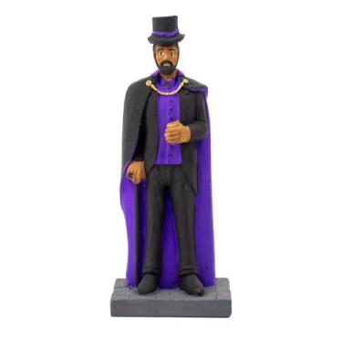 Imagem de Escultura Exu Cartola Roxo 15 cm Resina - Lua Mística - 100% Original 