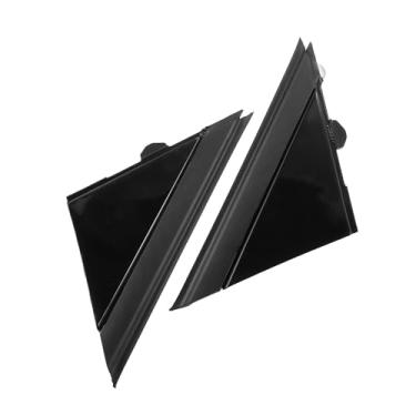 Imagem de Partuto 1 par de capa de bandeira de espelho de porta preta brilhante para Fiat 500 2012-2019 Trim 1SH17KX7AA 1SH16KXAA Substituição da tampa da bandeira do espelho retrovisor esquerdo do motorista