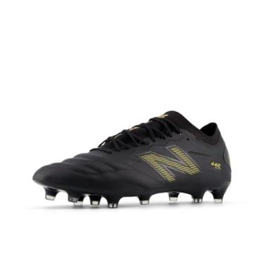 Imagem de New Balance 442 Elite Fg V2 Tênis de futebol masculino, Preto/dourado metálico, 6.5 Wide