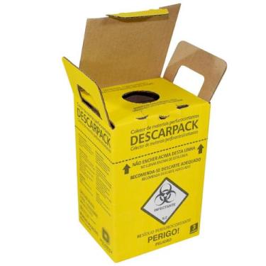 Imagem de Caixa coletora nr 3 perfurante/cortante descarpack - unidade, Coletor 