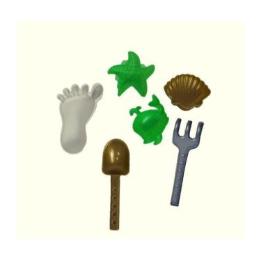 Imagem de Molde de  Areia Brinquedo Praia Kit  6 Formas - 1 Fit