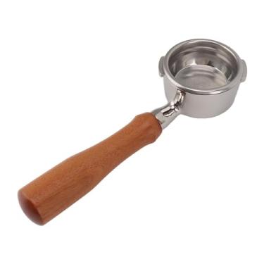 Imagem de Filtro portátil sem fundo de 58 mm de com cabo de madeira - para máquinas de café (estilo 4)