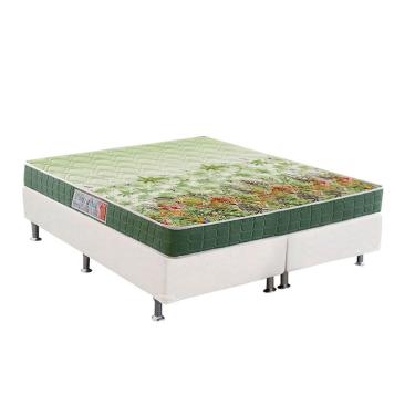 Imagem de Conjunto Box Queen: Colchão Anatômico Anjos D28/ Pantanal + Base crc Courano White(158x...