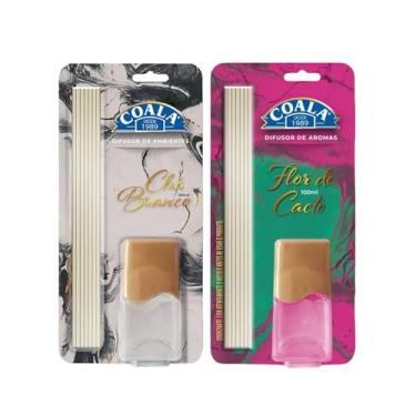 Imagem de Kit Coala - Difusores de Aromas Chá Branco + Flor de Cacto | 2 Frascos de 100ml cada