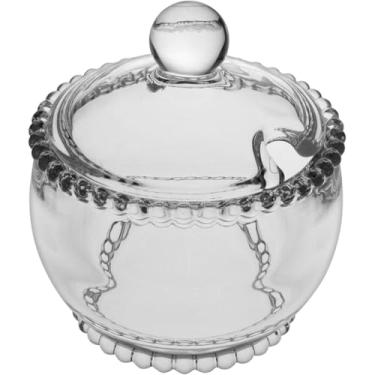 Imagem de AÇUCAREIRO COM TAMPA VIDRO 200ml 11x10x10cm TRANSPARENTE
