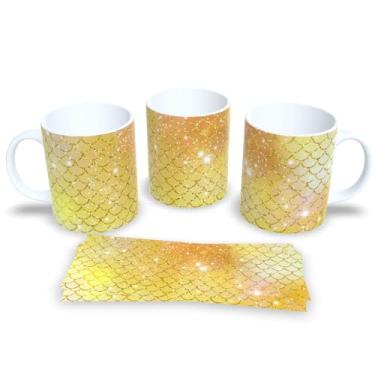 Imagem de Caneca Estampada Escamas de Sereia – Para Sonhadoras e Fãs do Mar (Mod.10)
