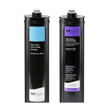 Imagem de Kinetico Conjunto de cartuchos de filtro. (Número de peça 9307 azul claro e 9461 roxo) para todos os sistemas de água potável K5 Pure, o Kinetico Reverse Osmosis Plus (KRO+) e os sistemas K2