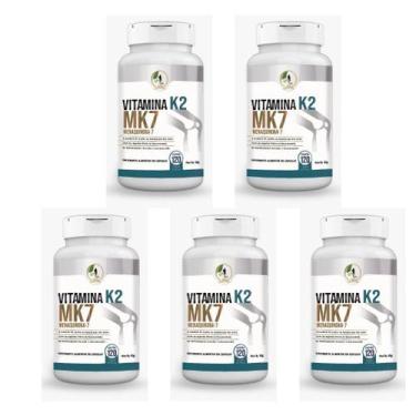 Imagem de Kit C/5 Vitamina K2 Menaquinona 7 Mk7 - 120 Cáps - Fits Life