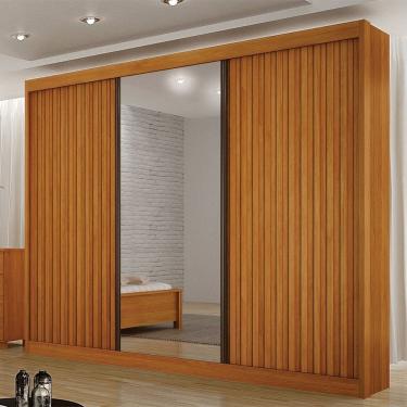 Imagem de Guarda-roupa para Casal com Espelho San Marino Cinamomo